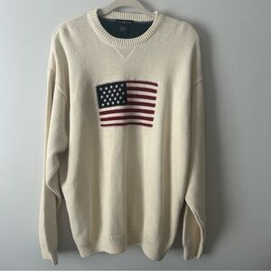 Vintage dead stock Cotton Traders American Flag sweater XL